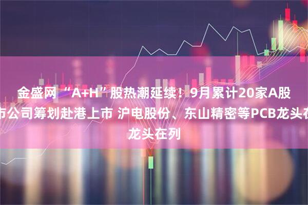 金盛网 “A+H”股热潮延续！9月累计20家A股上市公司筹划赴港上市 沪电股份、东山精密等PCB龙头在列