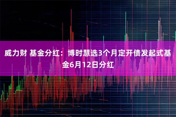 威力财 基金分红：博时慧选3个月定开债发起式基金6月12日分红